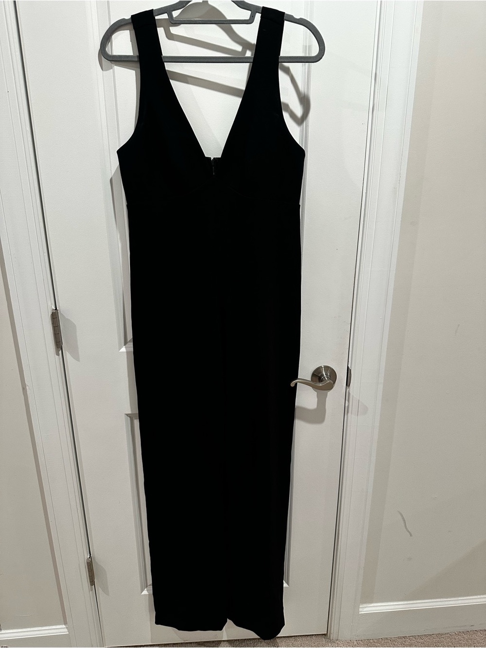 NWT Theory Anieska Black Crepe Jumpsuit Size 8 Neiman Marcus Exclusive Wide Leg